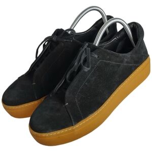 Cos Black Suede Platform Hidden Laces Sneakers 9.5 Womens Shoes Casual Wear